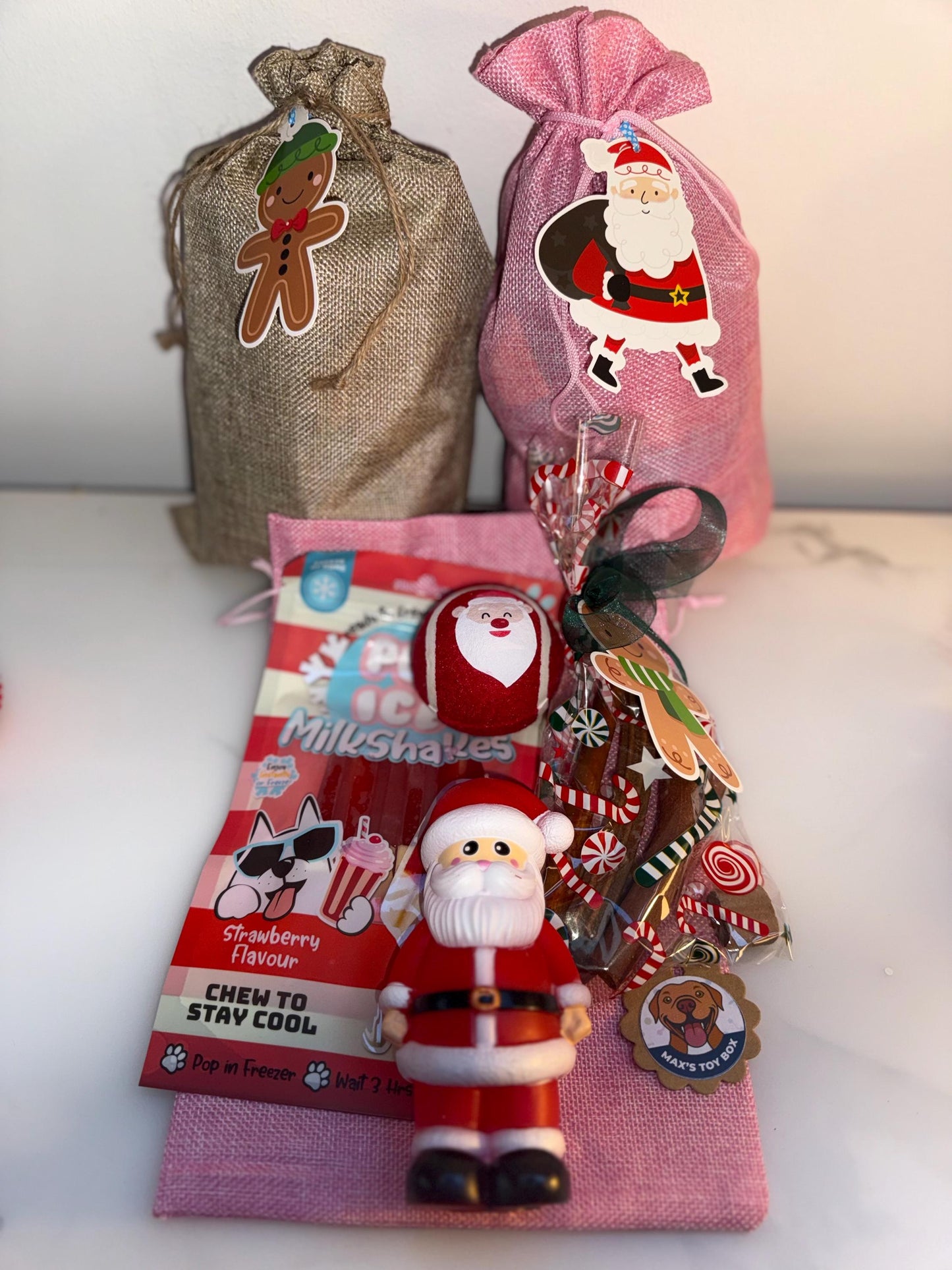 Santa Dog Toy & Treat Gift Sacks